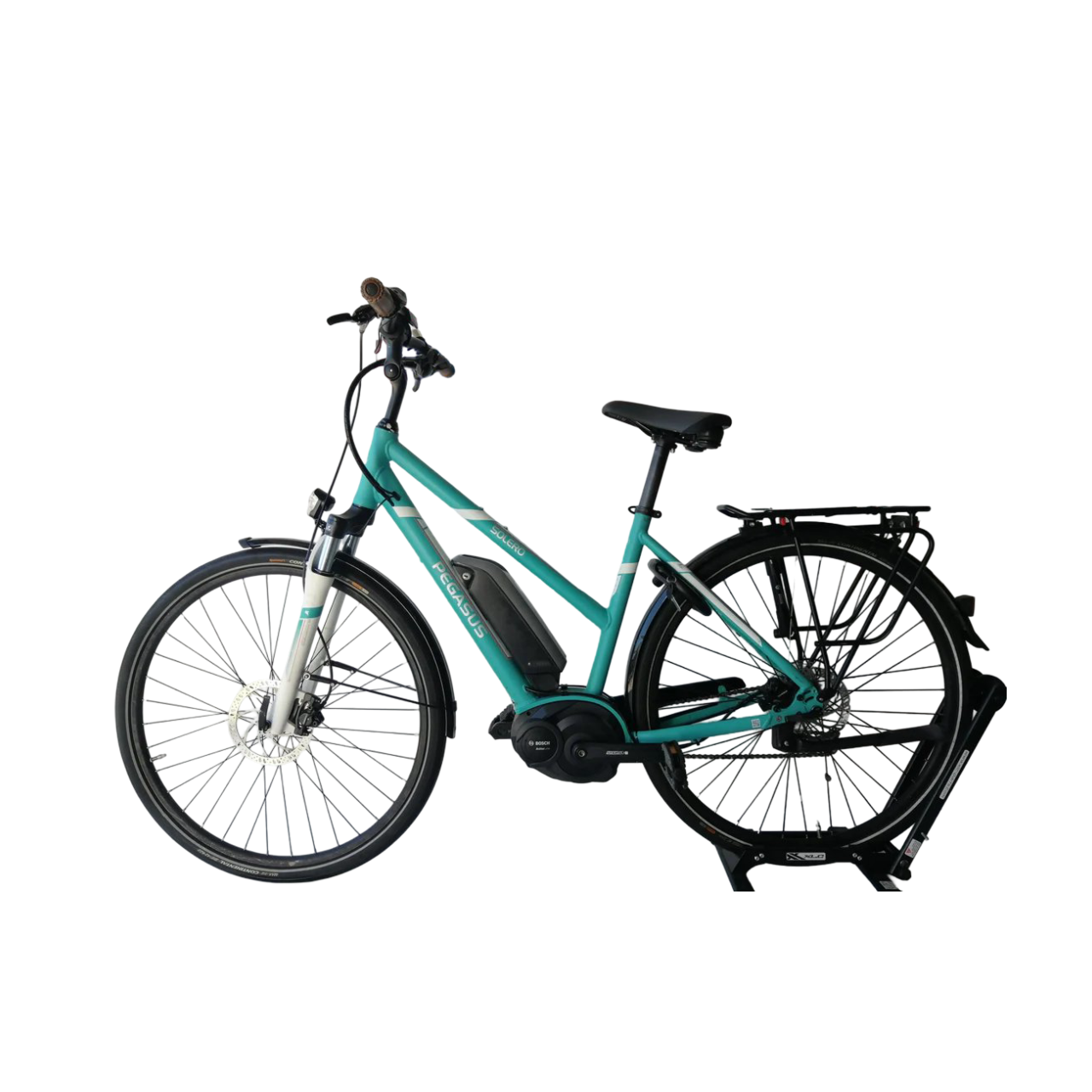 Pegasus Solero E8 Bosch Act Line Plus Middenmotor Lage instap Aaquamarijn 50cm