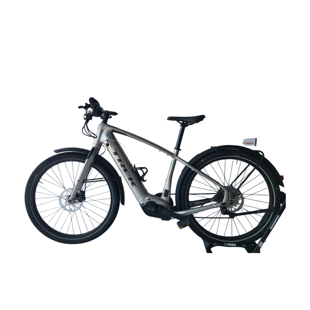 Trek ALLANT +8 Bosch perf Line CX 625Wh! Heren Zilver 44cm