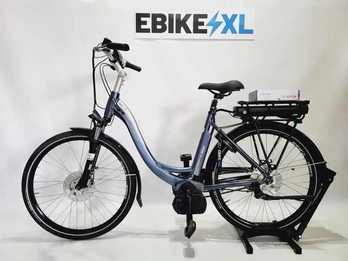 Dutch ID Tour N8 Bosch Classic Line Middenmotor 26" Lage instap Lichtblauw / Grijs 49cm S
