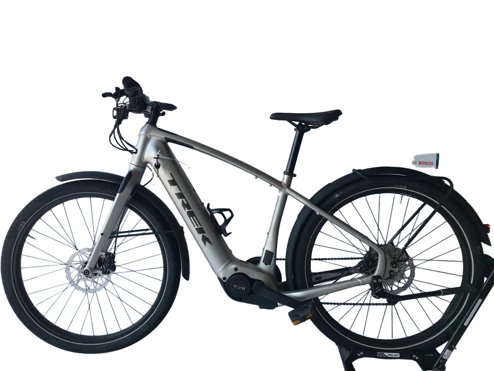 Trek ALLANT +8 Bosch perf Line CX 625Wh! Heren Zilver 44cm